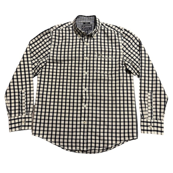 American Rag Mens blue checked long sleeve Button up shirt Medium - Picture 1 of 8